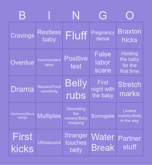 noodle mpreg bingo edit Bingo Card