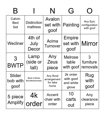 Bobby Bingo Card