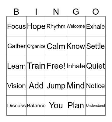 Concentration Bingo! Bingo Card