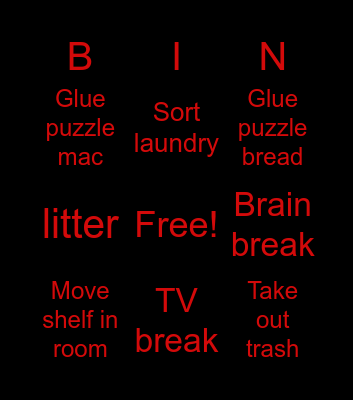 Card 1 Bingo Card