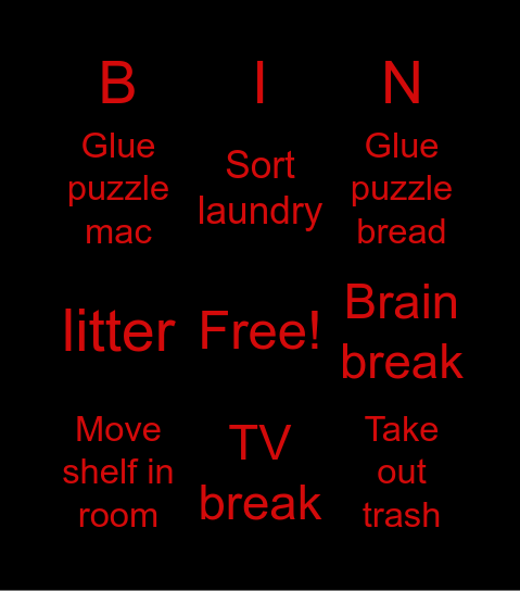 Card 1 Bingo Card
