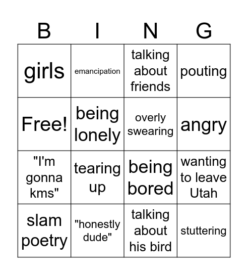 Kai Bingo Card