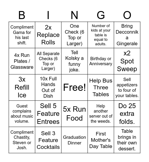 MOTHER'S DAY BINGO Card