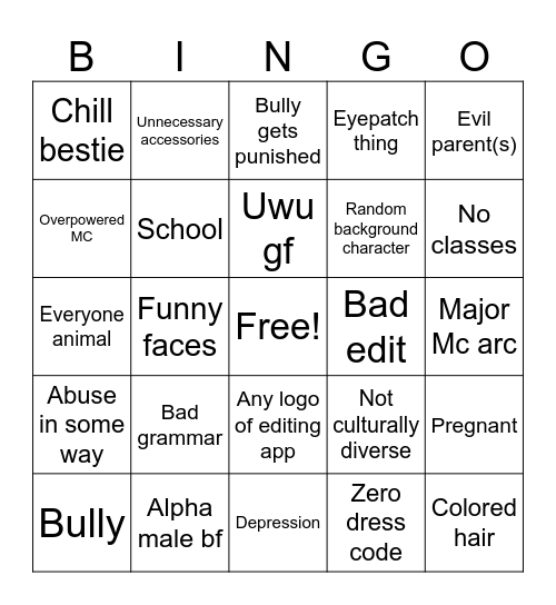 Gacha Bingo Card