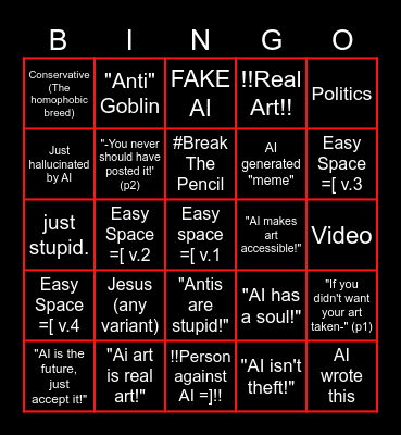 AI Slop/Pro AI Bingo Card