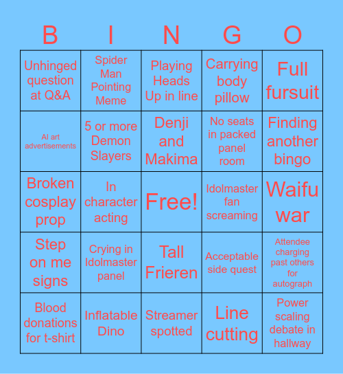 ACEN 2026 Bingo Card