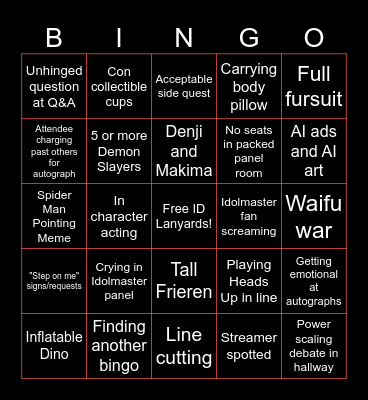 ACEN 2026 Bingo Card