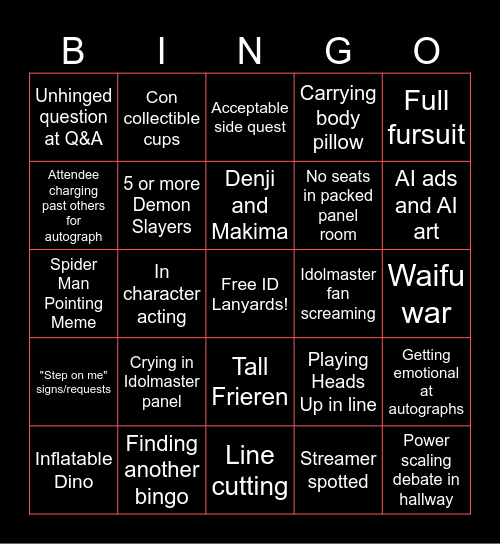 ACEN 2026 Bingo Card