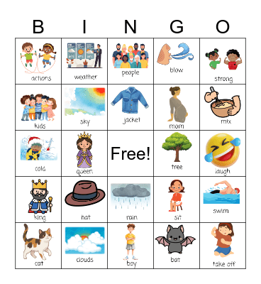 Epic Weather Bingo Card