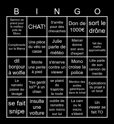 MONODYSEE Bingo Card