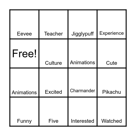 Bingo Card
