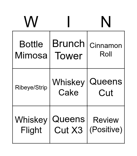 Mother's Day Bingo Card