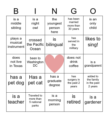 2026 Family Reunion Bingo Card