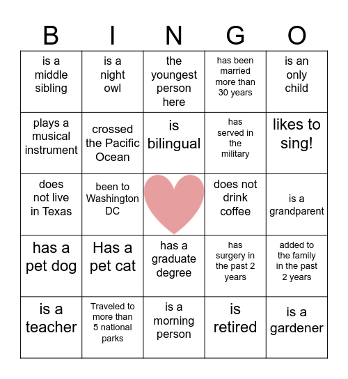 2026 Family Reunion Bingo Card