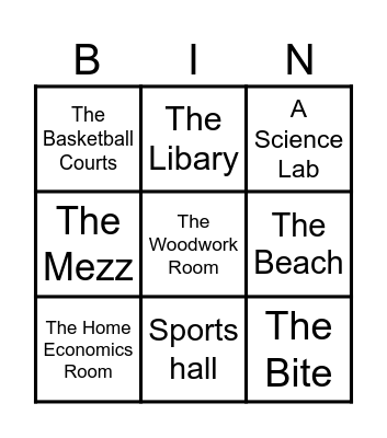 GCC Tour Bingo Card