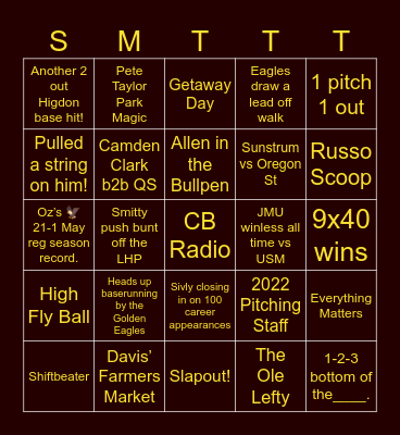 JC/JB-Getaway-SMTTT Bingo Card