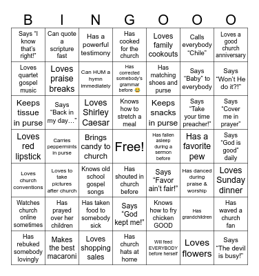 Mother's Day Bingo Card