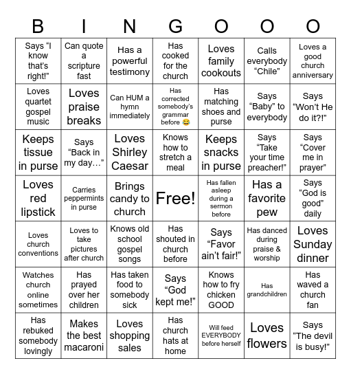 Mother's Day Bingo Card