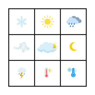 weather bingo Card