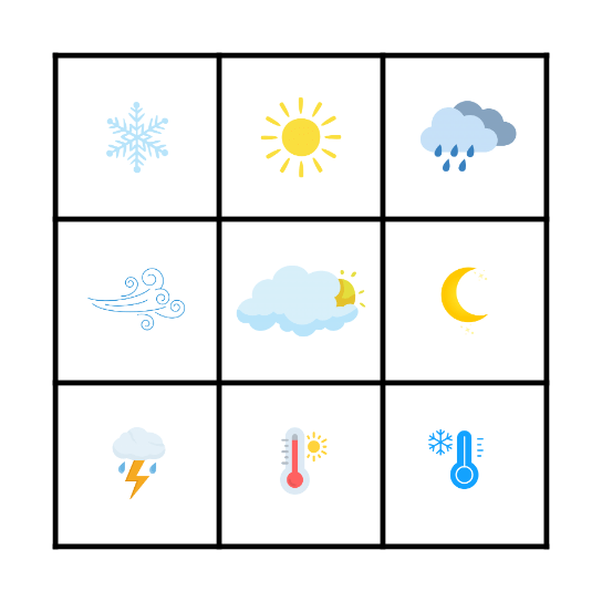 weather bingo Card