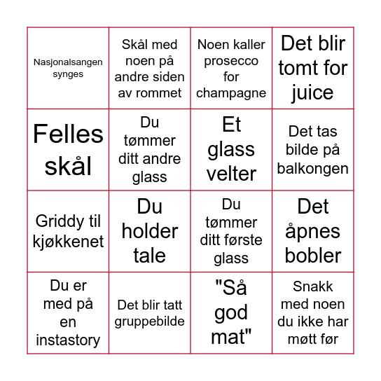 17. MAI -BINGO Card