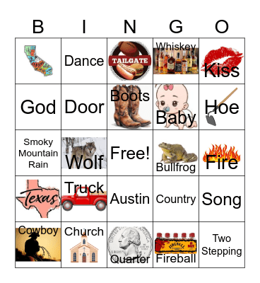 GLOW Dancer Word Bingo Card