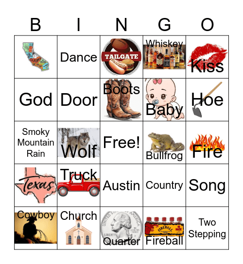 GLOW Dancer Word Bingo Card