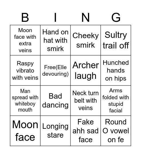 Mono man bingo Card