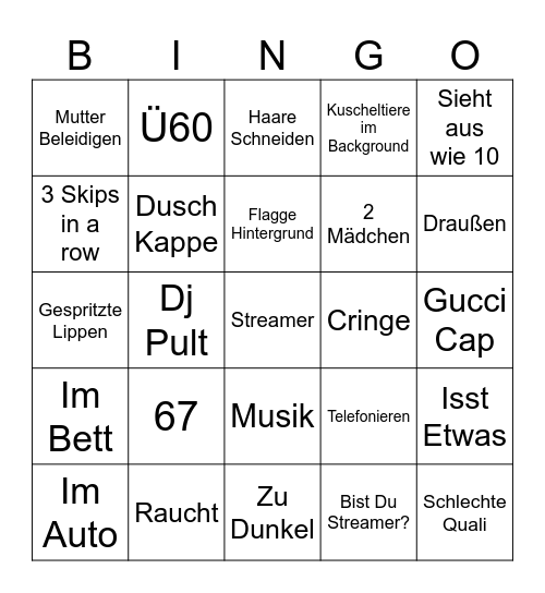Ome Tv Bingo Card