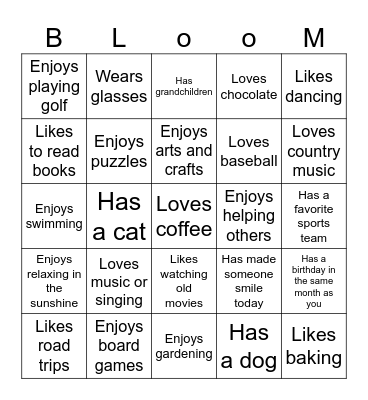 SNF WEEK 2005 Bingo Card