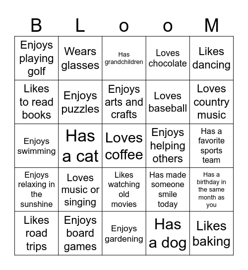 SNF WEEK 2005 Bingo Card
