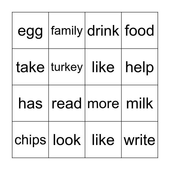 Bedrock Week 5 & 6 Vocabulary Bingo Card