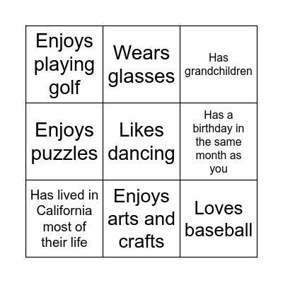 Bloom BINGO Card