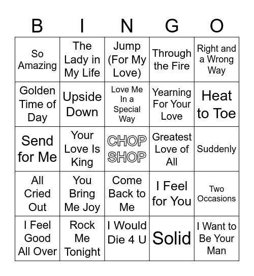 Love Motion R6 Bingo Card