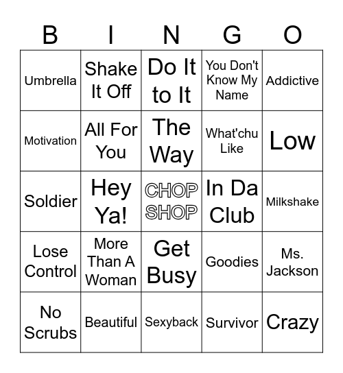 Last Call R8 Bingo Card