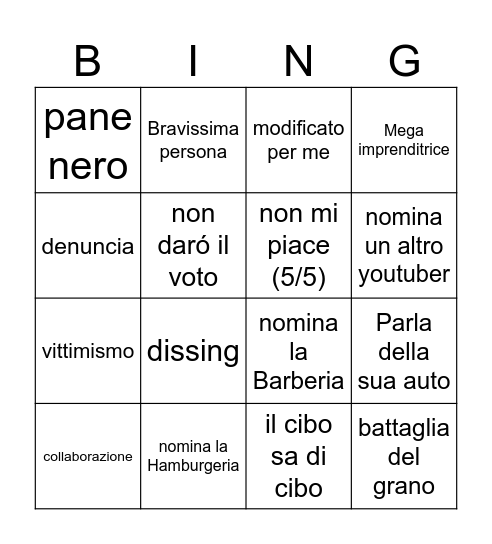 CICCIOBINGO Card
