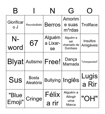 Edits Bingo Card