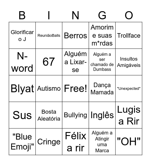 Edits Bingo Card