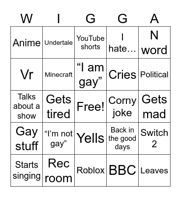 Little jack Bingo Card