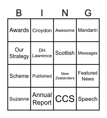 Corporate Narrative Cover-all Bingo Card