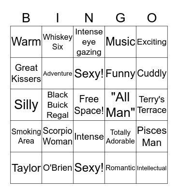 Patrick and Wendy Bingo Card