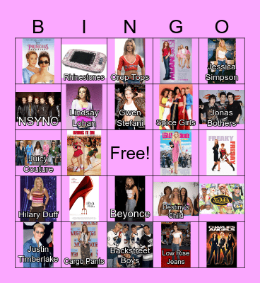 Back to Y2K Bingo Card