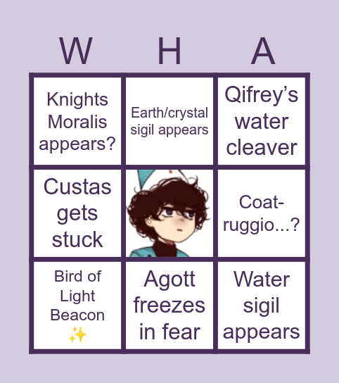 WHA EPISODE 7 BINGO Card