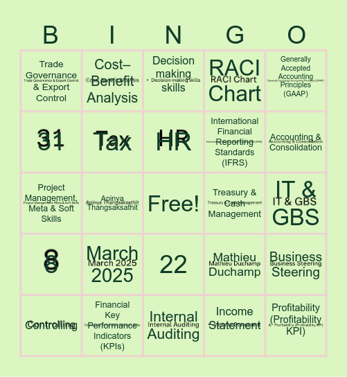 Thailand Finance Academy 2026 Bingo Card