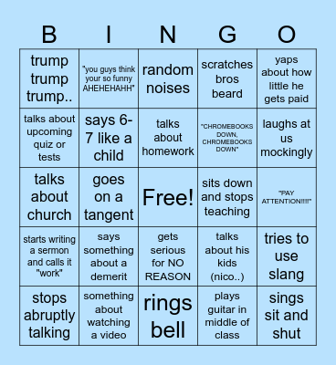 TOP G BINGO Card