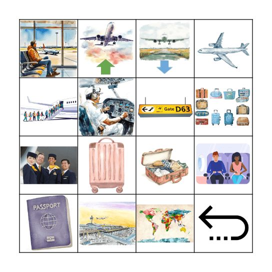 Vamos al aeropuerto Bingo Card