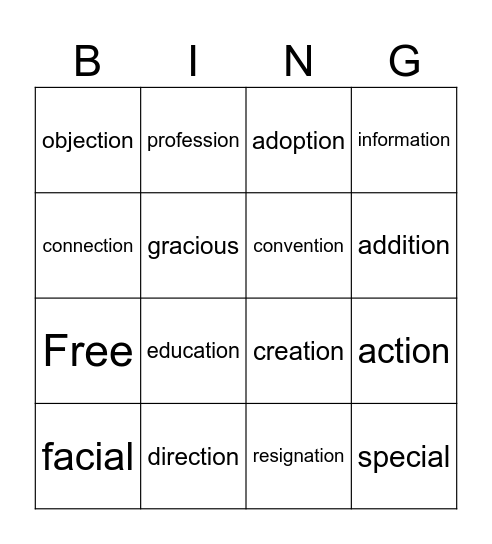 Bingo Card