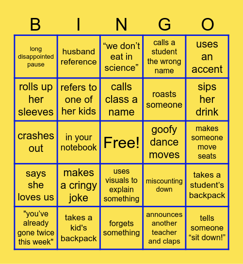 Kreske Science Bingo 2025-26 Bingo Card