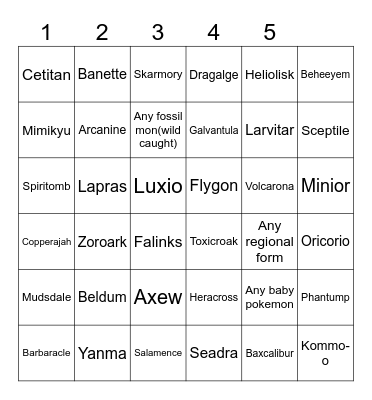 Allthemons Lockout Bingo Card