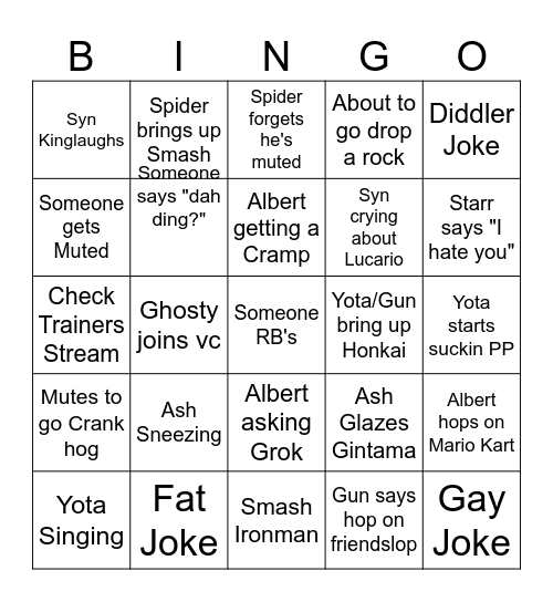 Slop Enjoyers Bingo Card